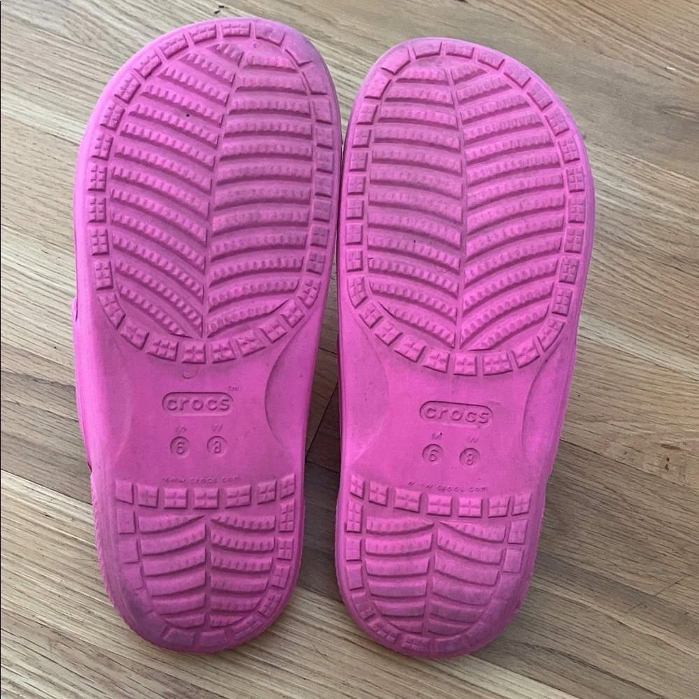 CROCS Fuchsia Slide Sandals